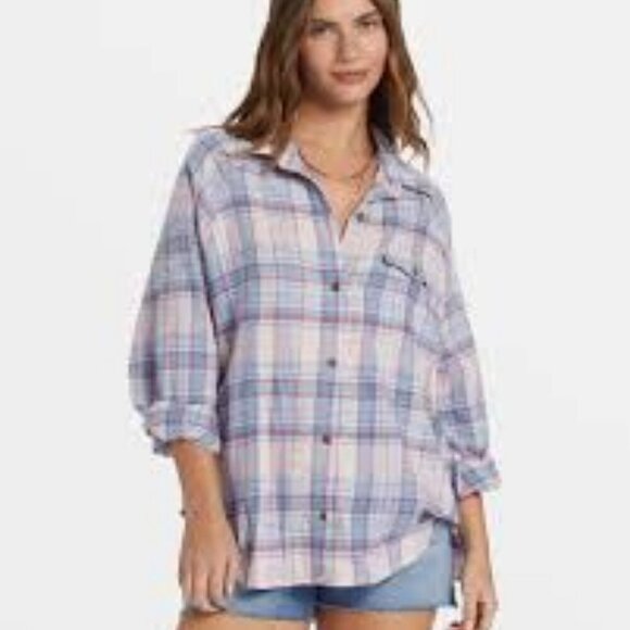 Billabong Best Time Flannel Shirt - Picture 1 of 6